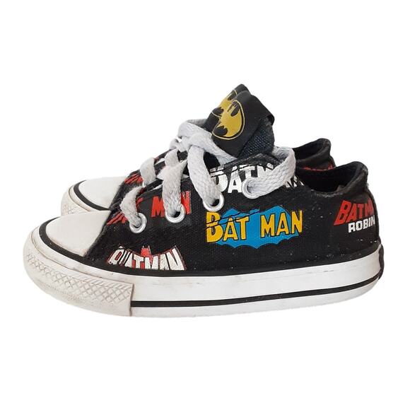Converse Chuck Taylor All Stars DC Comics Batman 80th Low Top Sneakers Toddler 6 - Picture 2 of 11
